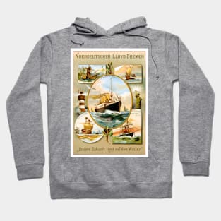 Vintage Travel Poster Germany Norddeutscher Lloyd Bremen Hoodie